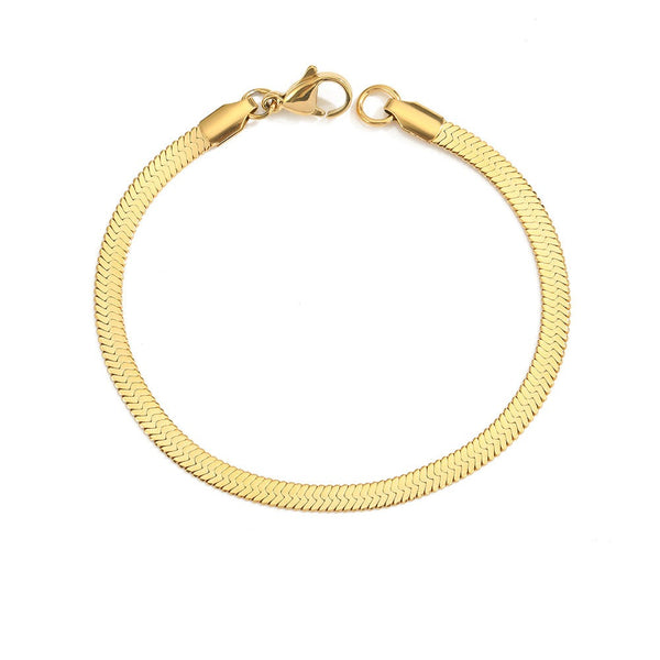 Stella Herringbone Chain Bracelet