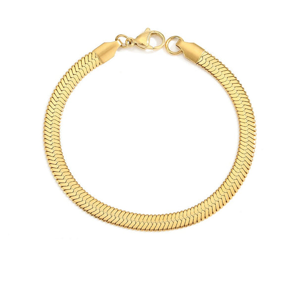 Stella Herringbone Chain Bracelet