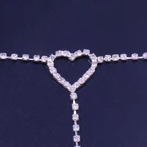 Shimmering Heart Leg Chain